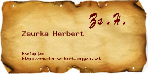 Zsurka Herbert névjegykártya